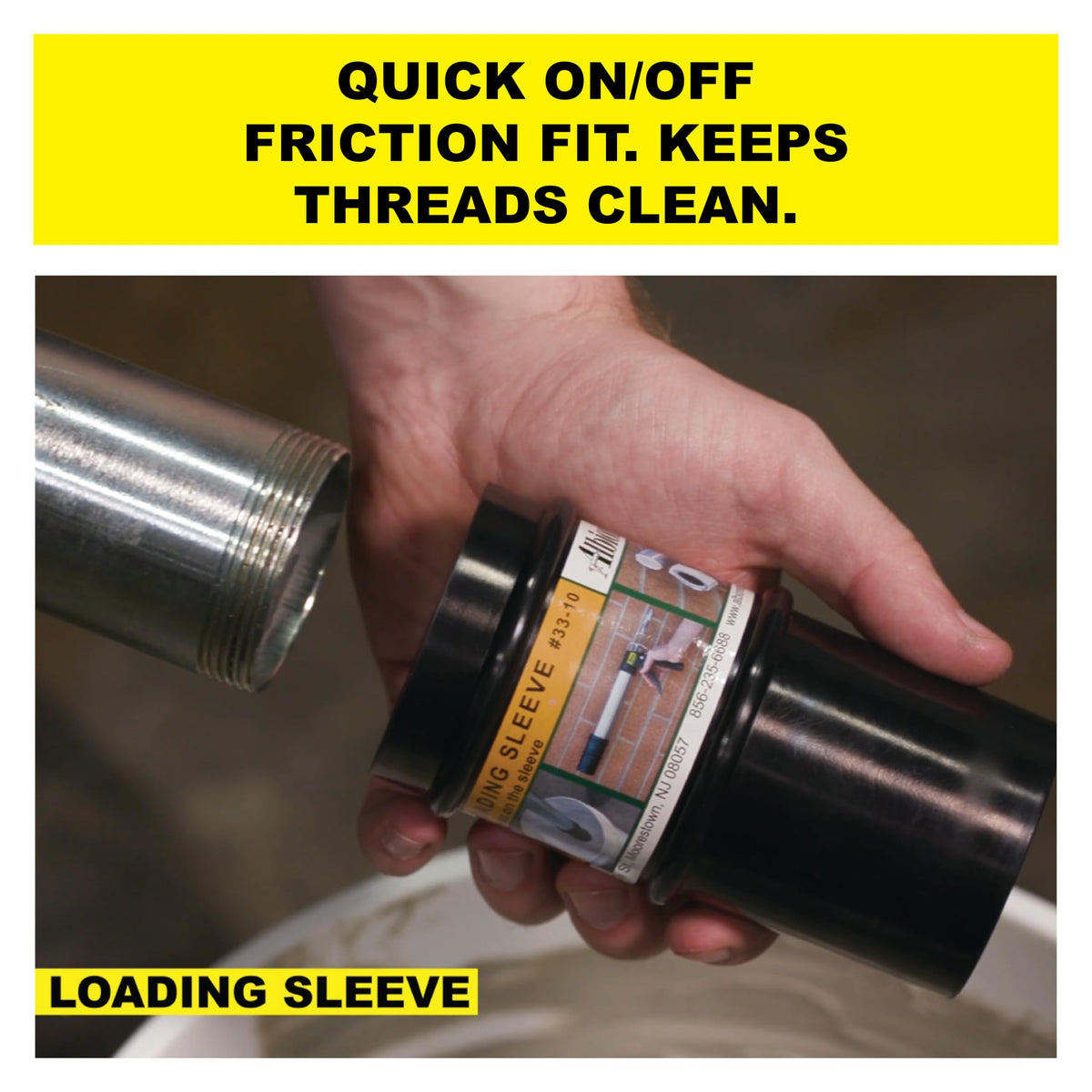 Albion 33-10 disposable sleeve traps caulk mess and speeds cleanup