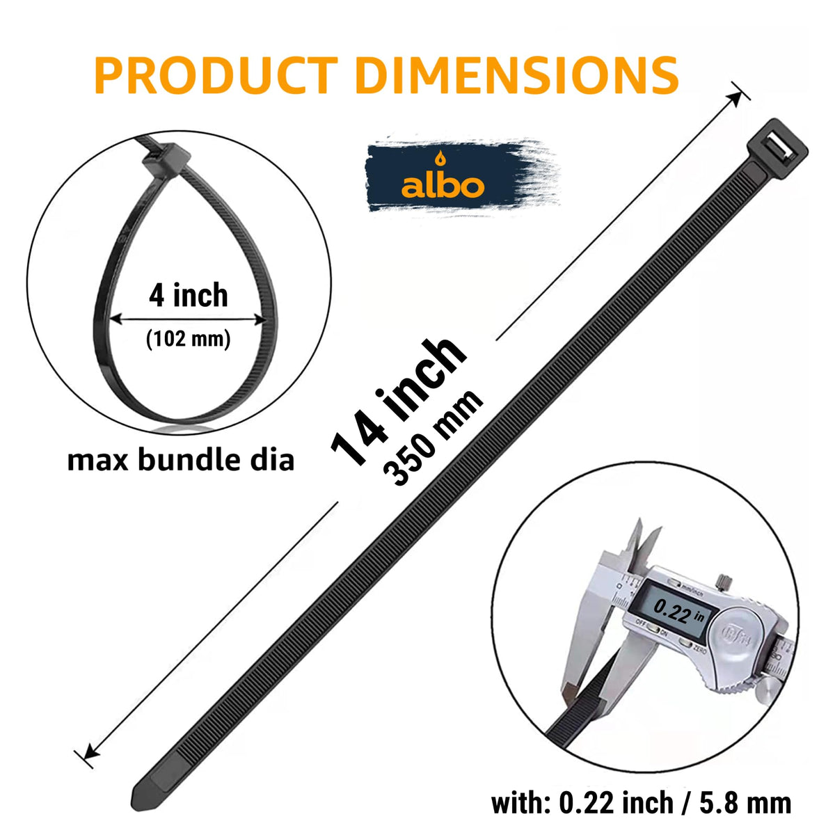 ALBO close-up of nylon PA66 teeth and smooth edges showing strength and safe handling