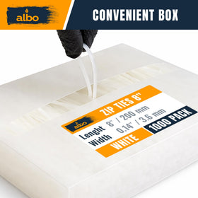 Albo nylon PA66 weatherproof zip ties withstand sun and rain