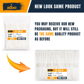 Albo zip ties 40 lb tensile strength for heavy-duty outdoor wiring