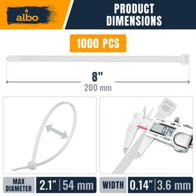Albo zip ties with backstop lock for secure repeated use