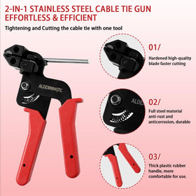 ALDEMMHQTC zip tie gun close-up delivering precise tension control benefit