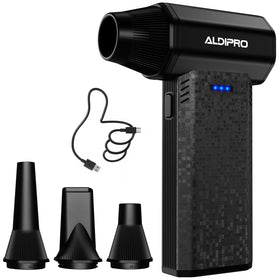 ALDIPRO Brushless Air Duster ready for deep cleaning at 110,000 RPM