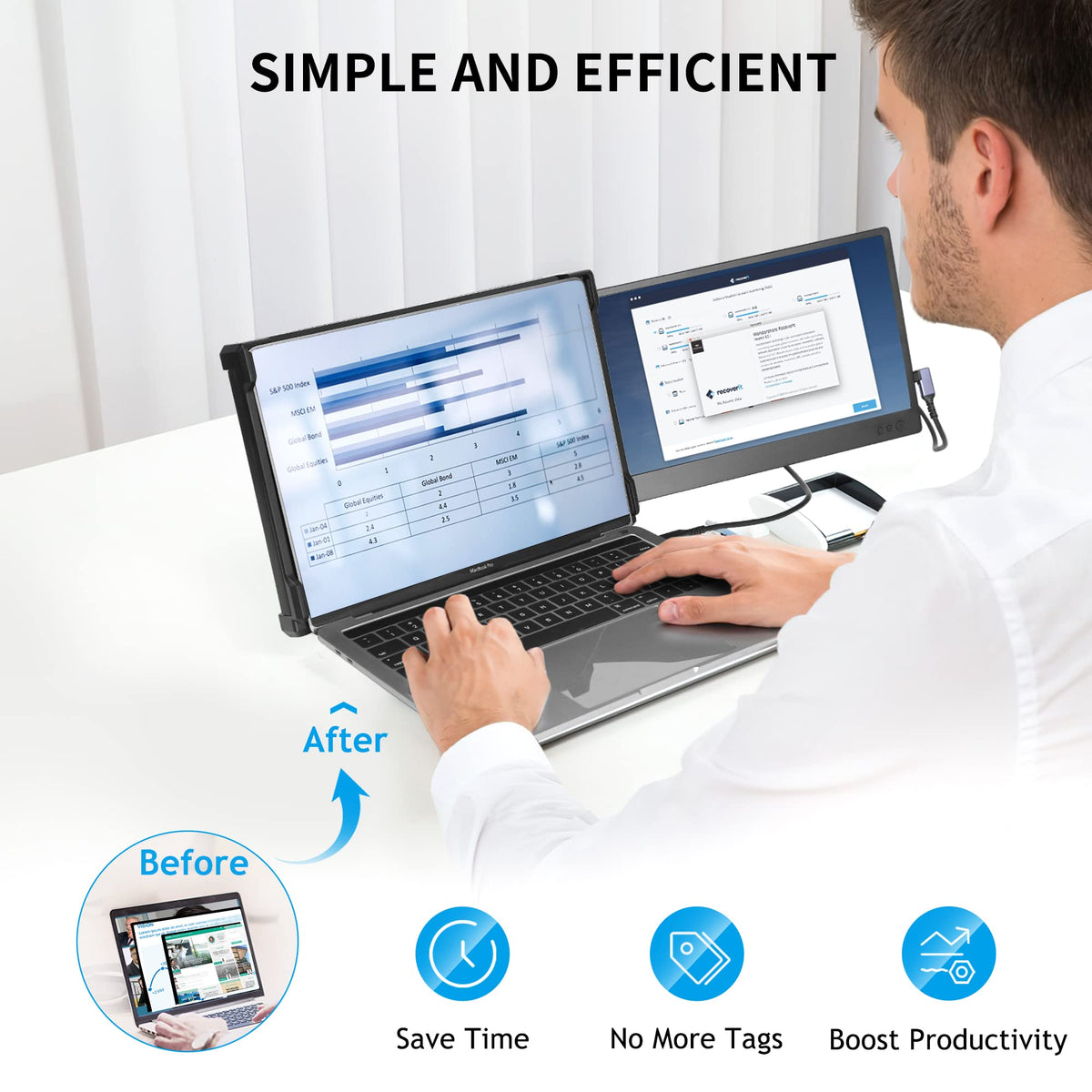 Alecewey multiport connectivity highlighting USB-C and HDMI ports for easy setup