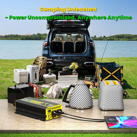 ALEOPIX dual outlets and USB ports power laptops and phones on the road