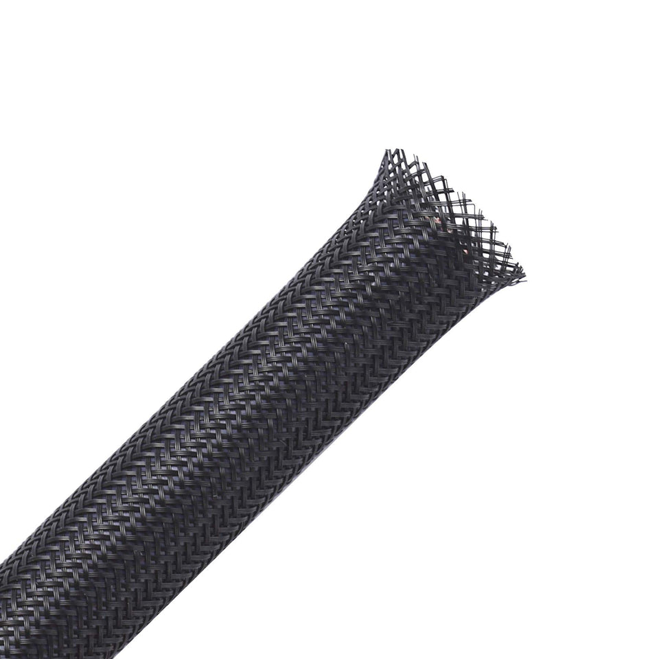 Alex Tech 25ft braided sleeving in use protecting automotive cables