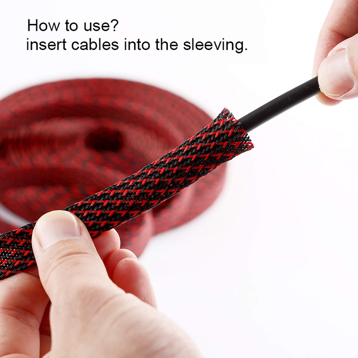 Alex Tech braided sleeving for automotive, HiFi, and HDMI cables ensures cleaner cable routing.