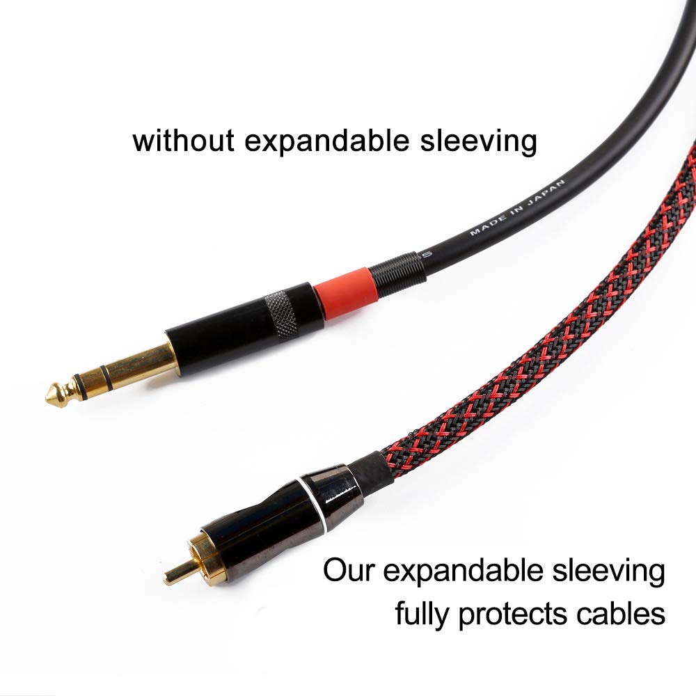 Alex Tech expandable sleeve side view shows flexible fit for tangled cables