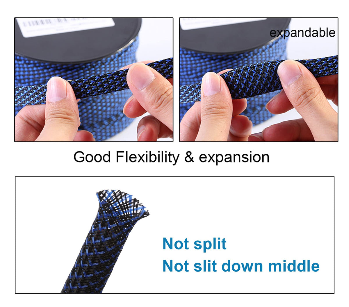 Alex Tech expandable sleeve ideal for HDMI and audio cables.