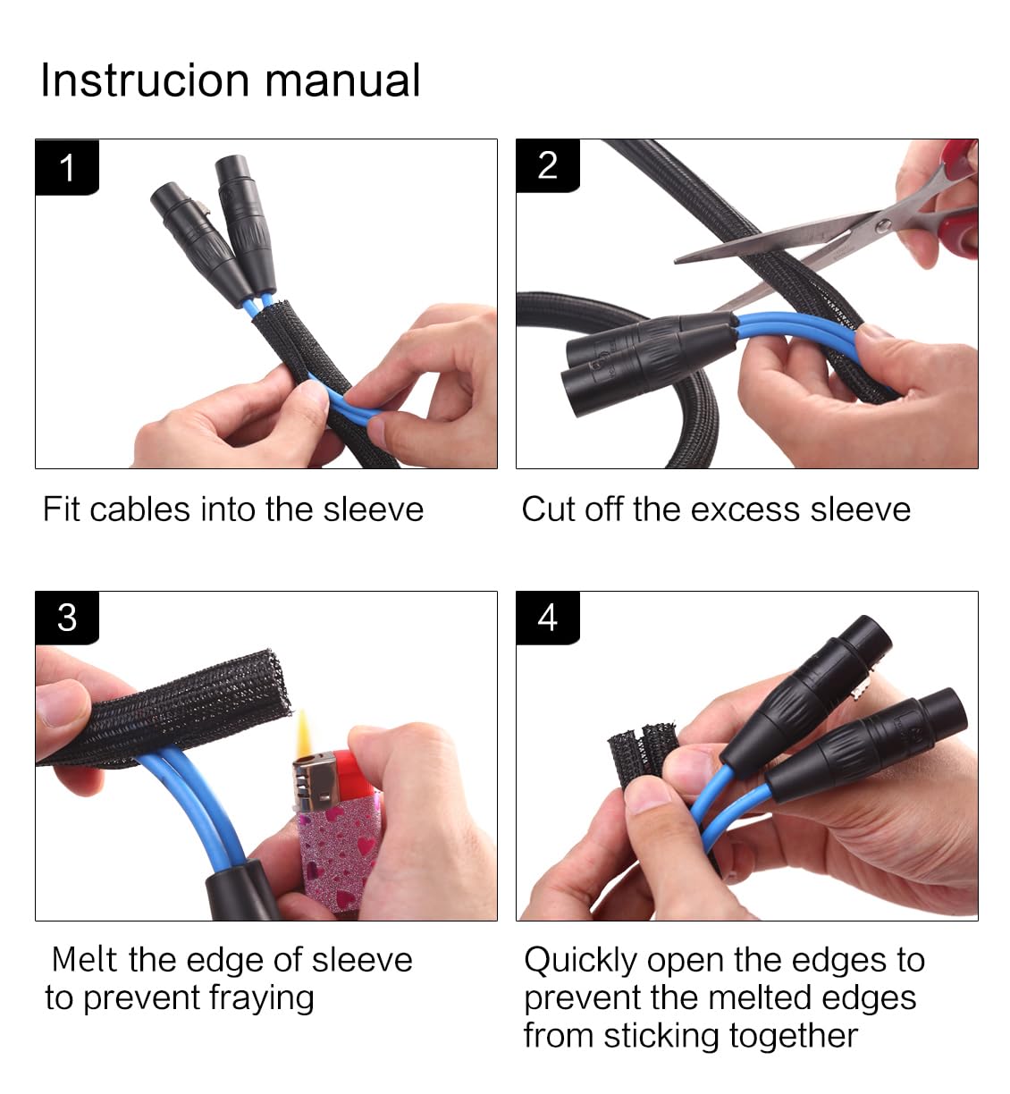 Cord sleeve withstands extreme temperatures for versatile use.