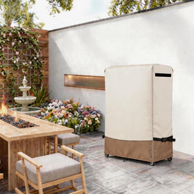 Alickwang beige cover on patio protecting screen and furniture