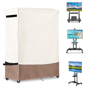 Alickwang front view covering rolling TV stand protects from weather