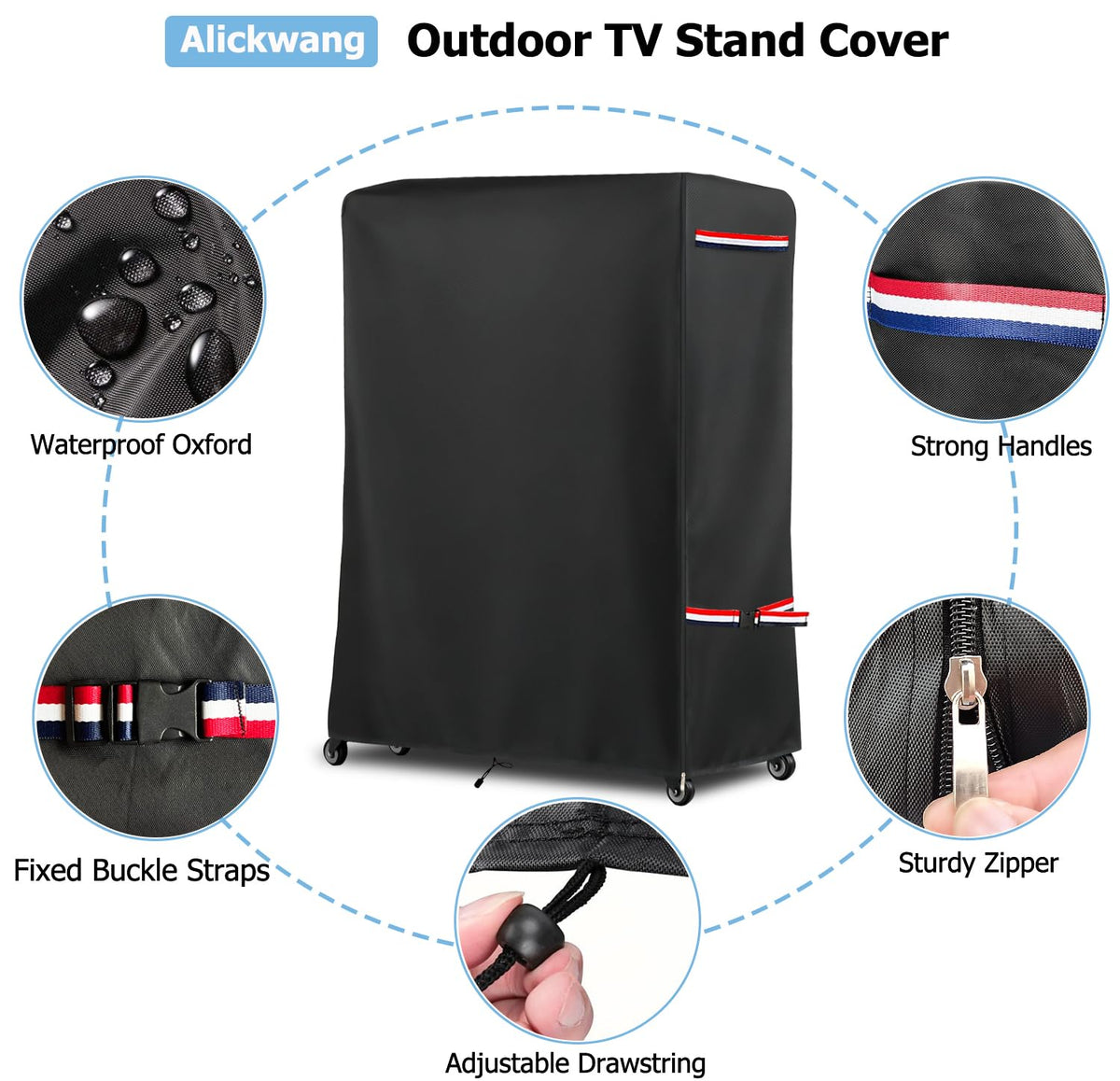 Alickwang built-in handles and side zipper simplify installation and removal.