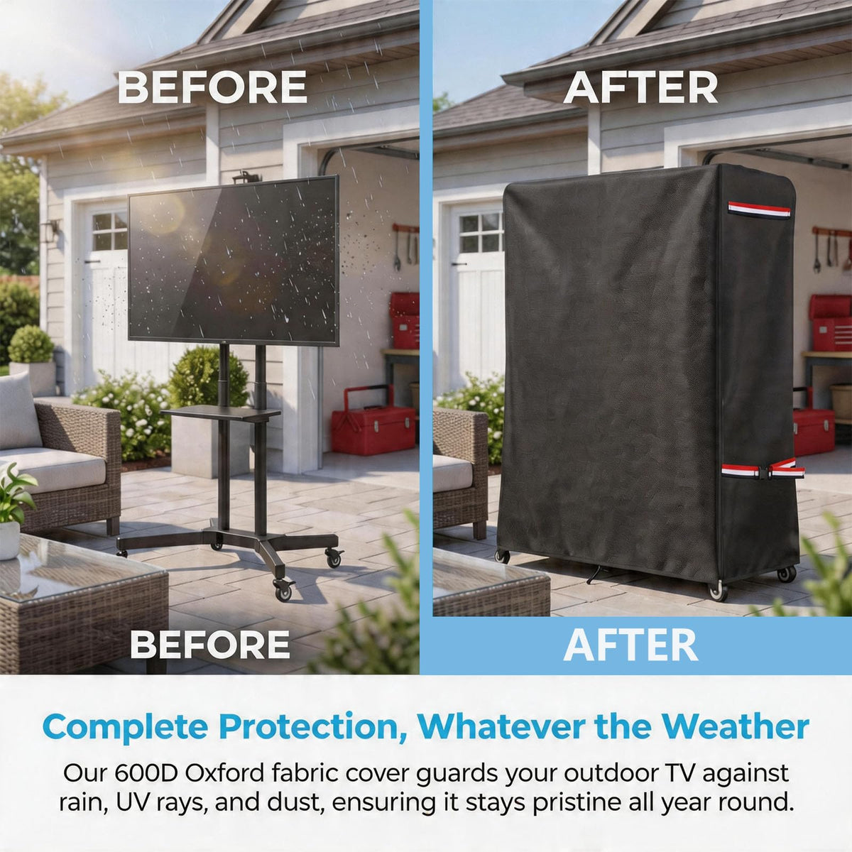 Alickwang cover next to chair to show scale, helps confirm fit and dimensions