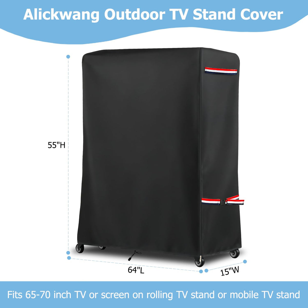 Alickwang side zipper and handle close-up, enables quick access and moving convenience