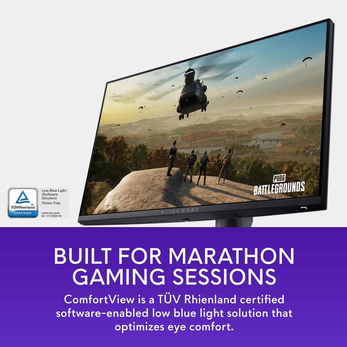 Alienware AW2523HF VESA compatibility for flexible mounting.