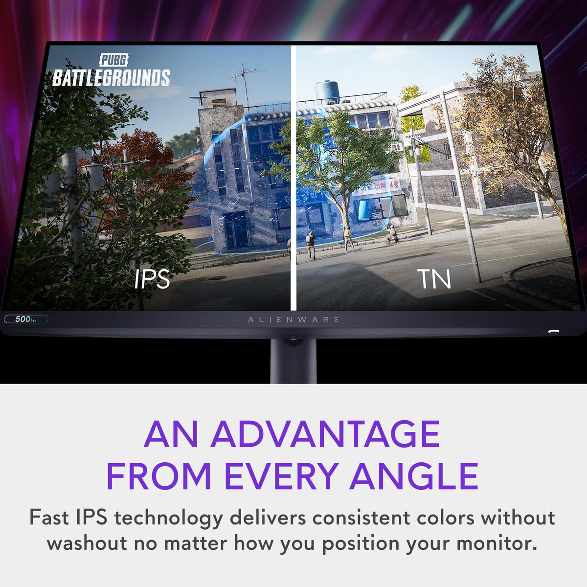 Alienware AW2524HF 0.5 ms GTG response to reduce blur in rapid action.