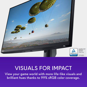 Alienware AW2524HF FreeSync Premium with AdaptiveSync enables tear-free gaming.