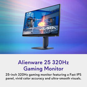 Alienware AW2525HM 0.5ms grey-to-grey response reduces motion blur.