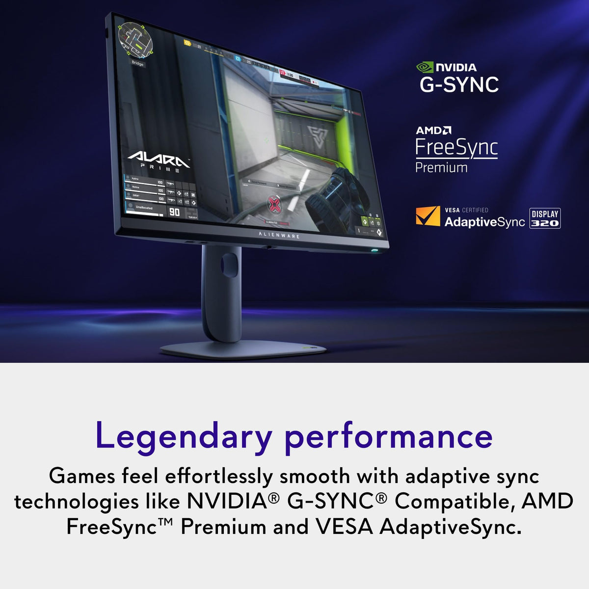 Alienware AW2525HM fast IPS panel preserves crisp action during fast plays.