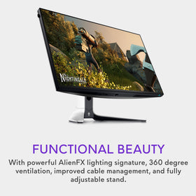 Alienware AW2723DF adjustable stand with height, tilt, pivot for comfort