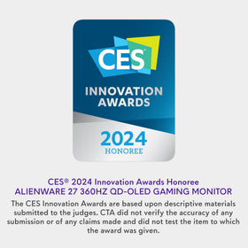 Alienware AW2725DF three-zone AlienFX lighting for customizable ambience.