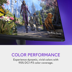 Alienware AW2725QF Dolby Vision HDR for vivid darks and brights.