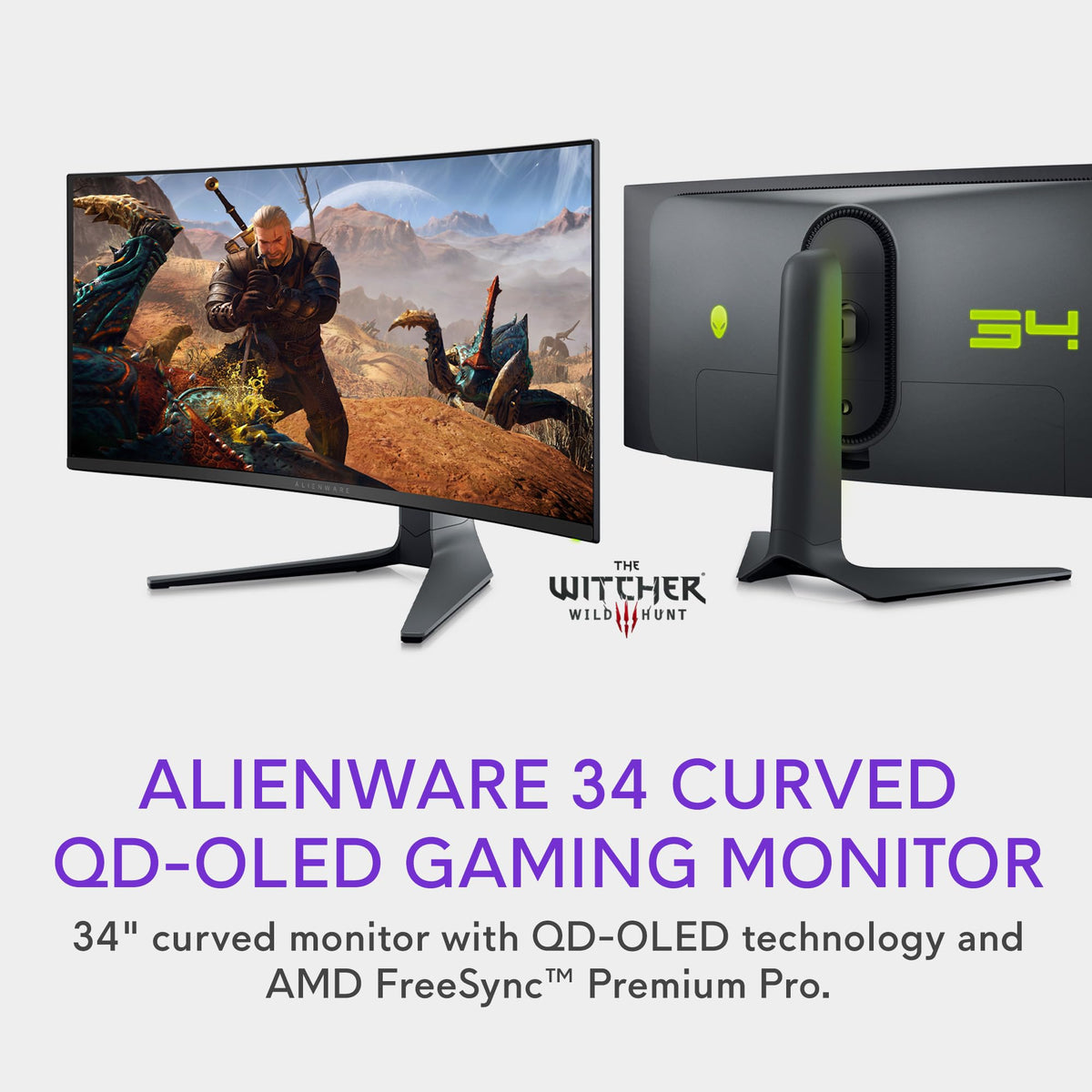 Alienware AW3423DWF at 165 Hz native refresh enables smooth gaming motion.