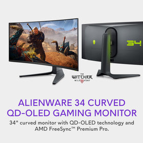 Alienware AW3423DWF at 165 Hz native refresh enables smooth gaming motion.