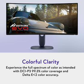 Alienware AW3425DW up to 1000 nits for bright HDR highlights.