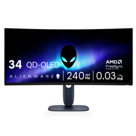 Alienware AW3425DW ultrawide QD-OLED display for immersive gaming visuals.