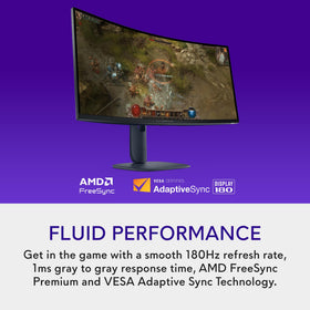 Alienware AW3425DWM 180Hz refresh promotes silky-smooth gameplay.