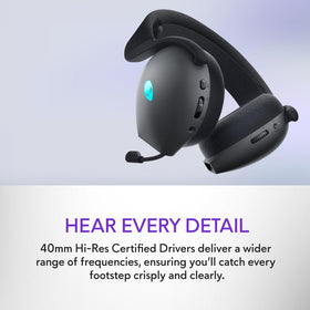 Alienware AW725H 40mm drivers deliver crisp game detail.