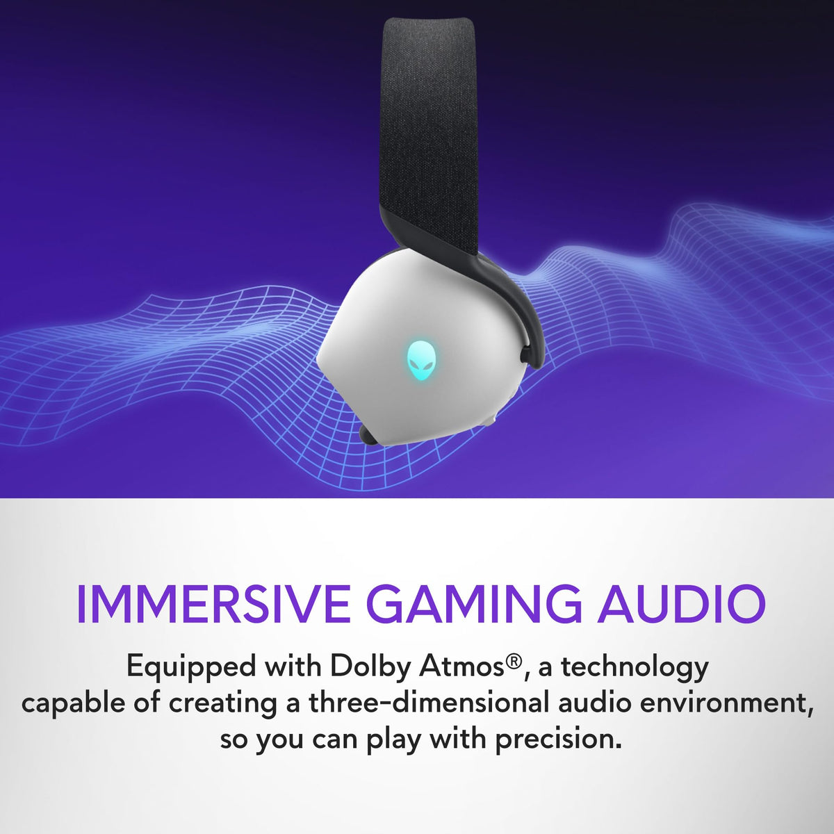 Alienware Dolby Atmos audio for precise spatial cues in games.