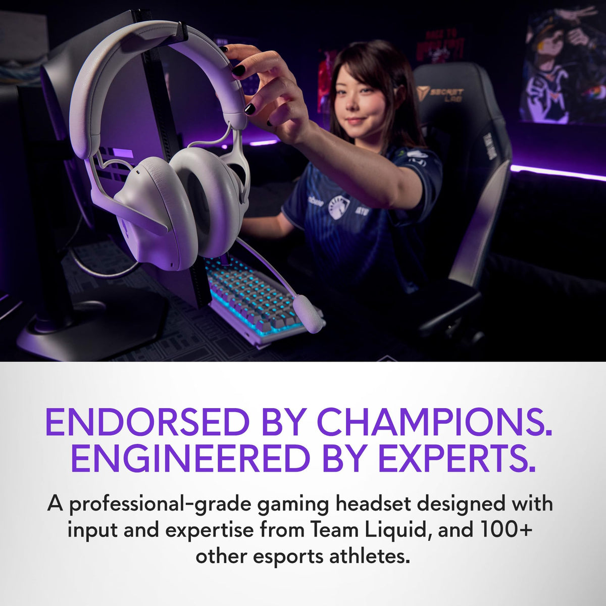 Alienware Pro Headset active noise cancellation blocks distractions.