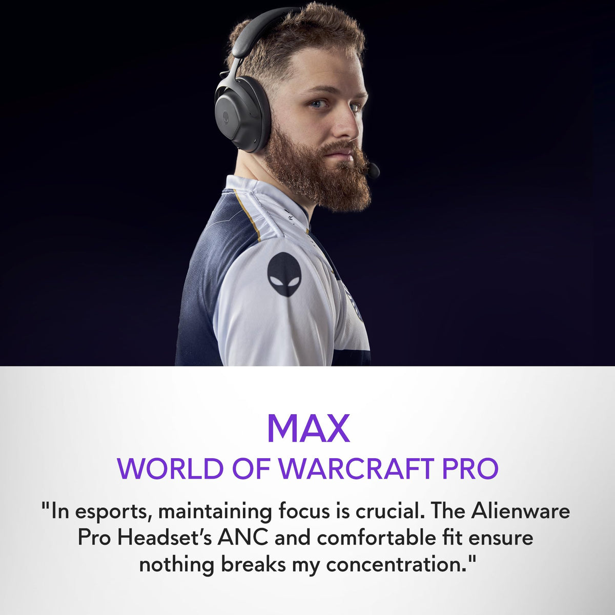 Alienware Pro Wireless Headset ergonomic comfort for extended gaming