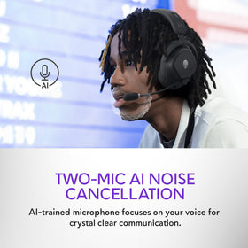 Alienware Pro Wireless Headset dual-mic array during team communication