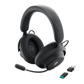 Alienware Pro Wireless Headset close-up on graphene drivers delivering immersive sound