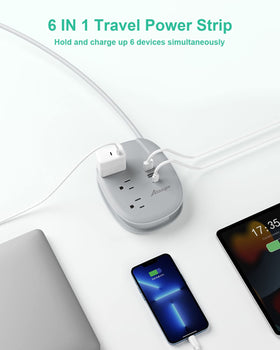 Alitayee wrapped 3ft retractable cord neatly stored for easy packing convenience