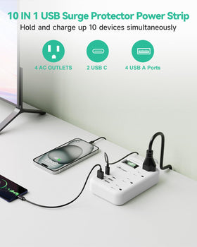 Alitayee USB-C port powers devices quickly with smart detection.
