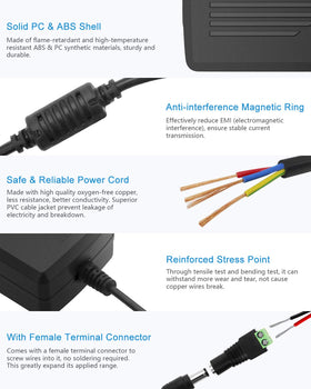 ALITOVE powering LED strip demonstrating steady 12V output for lights