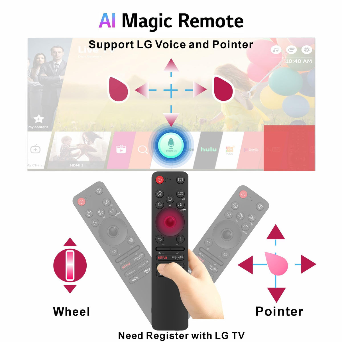 Alizen remote pairing confirmation on TV screen for simple setup
