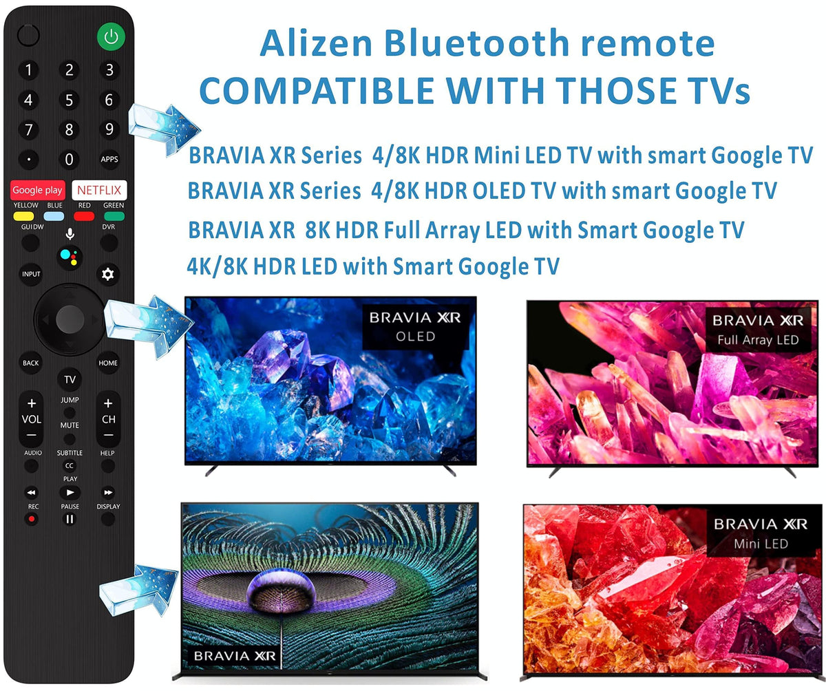 Alizen remote side buttons enable quick access to power and volume.