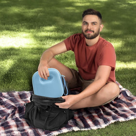 ALKOO blue compact design is travel-friendly for daily commutes.