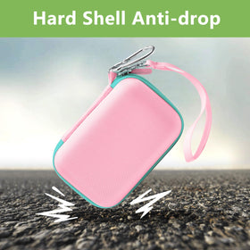 ALKOO JBL Go 4 pink case compact design fits in a backpack.