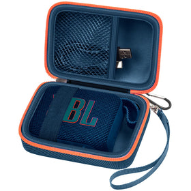 ALKOO JBL Go 4 case blue front view protects your speaker on the go.