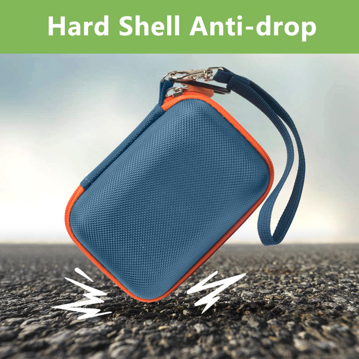 ALKOO JBL Go 4 case blue splashproof and dustproof for outdoor use.