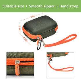 ALKOO JBL Go 4 case half-mesh pocket stores the charging cable neatly.