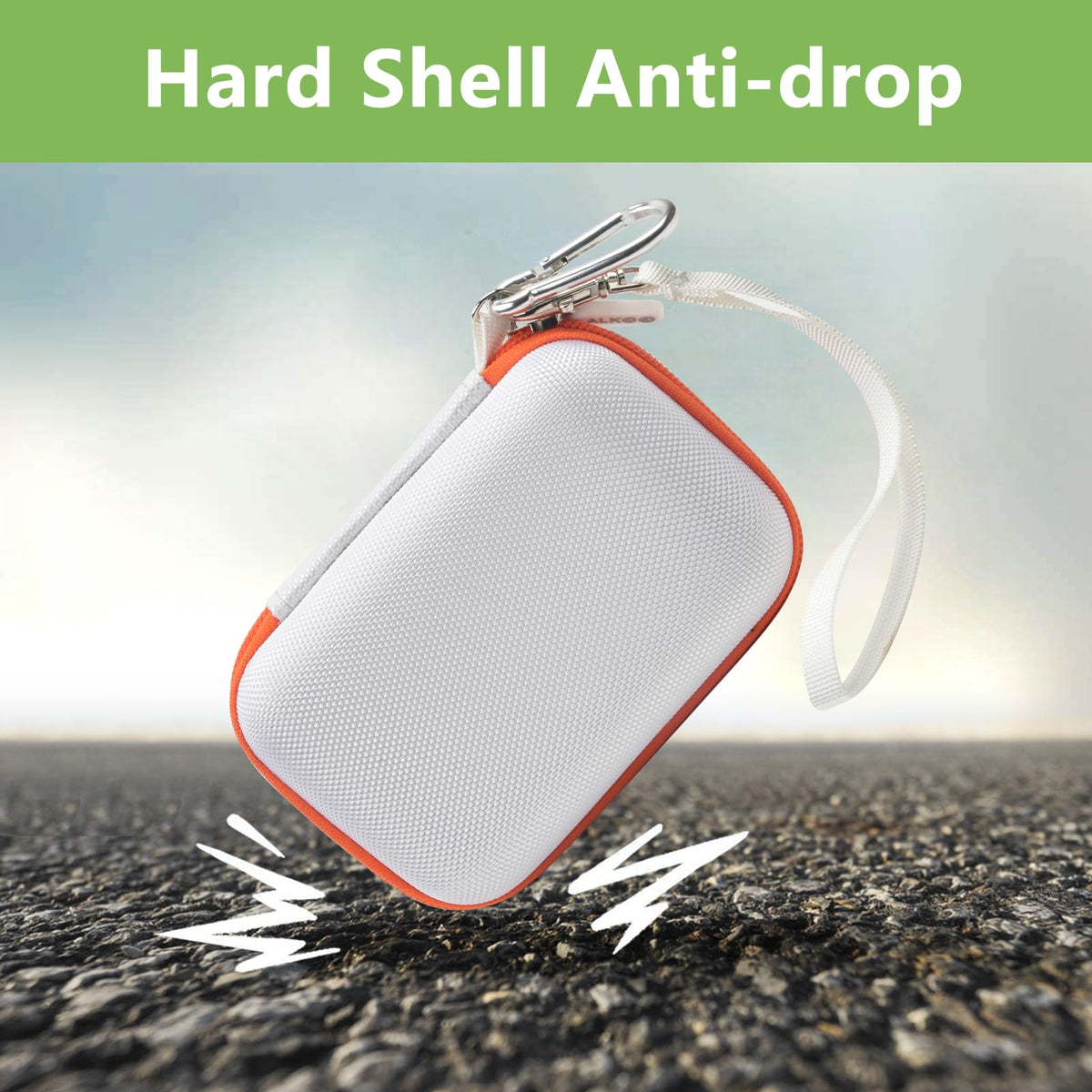 ALKOO JBL Go4 case detachable hand strap enhances portability.