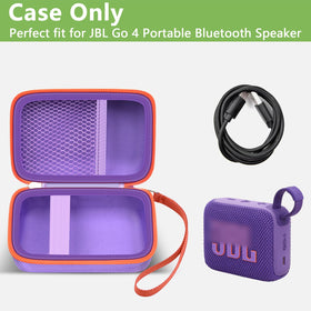 Inside view shows elastic strap securing the JBL Go4 speaker.